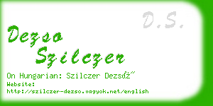 dezso szilczer business card